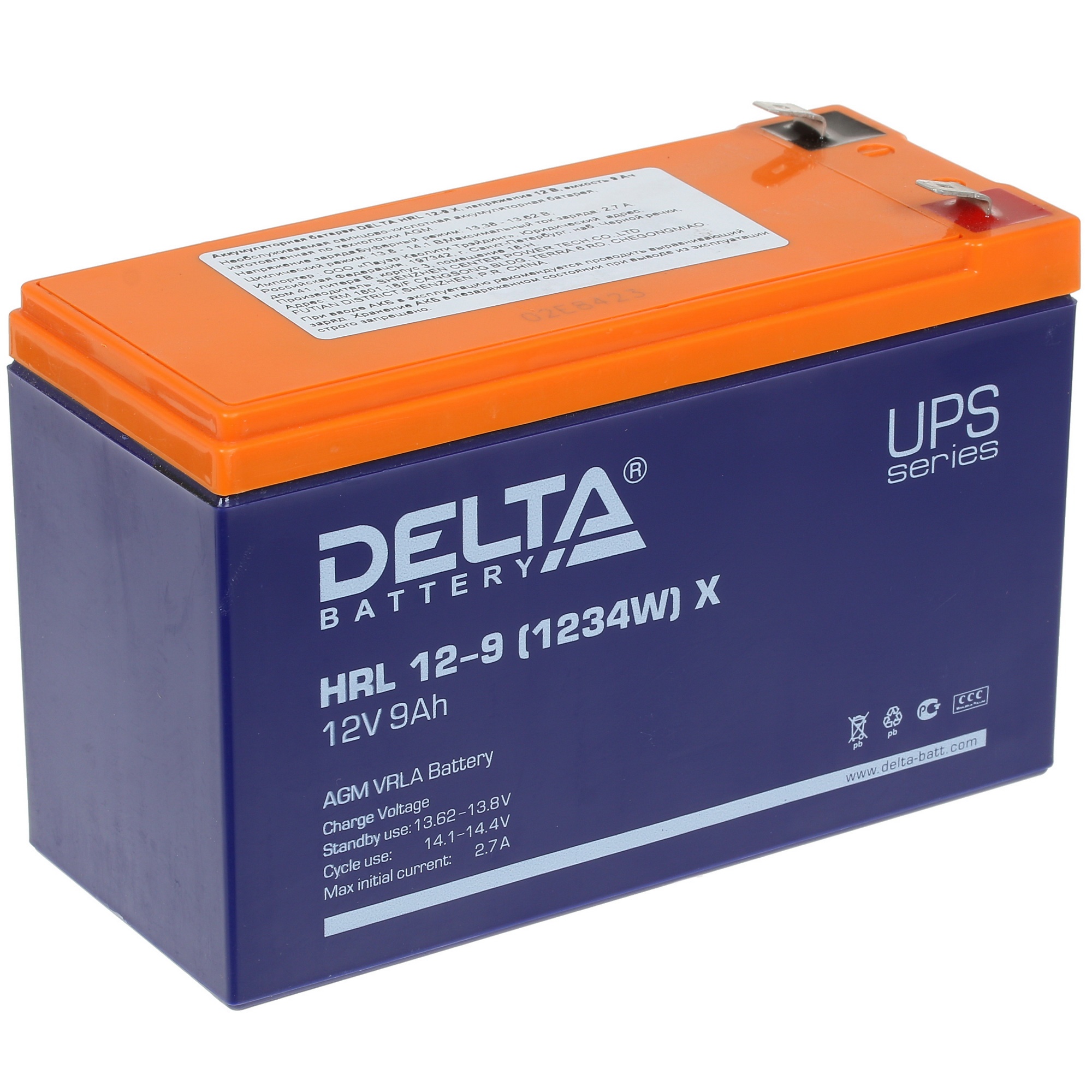 Батарея Delta HRL 12-9 X (12V 9Ah)