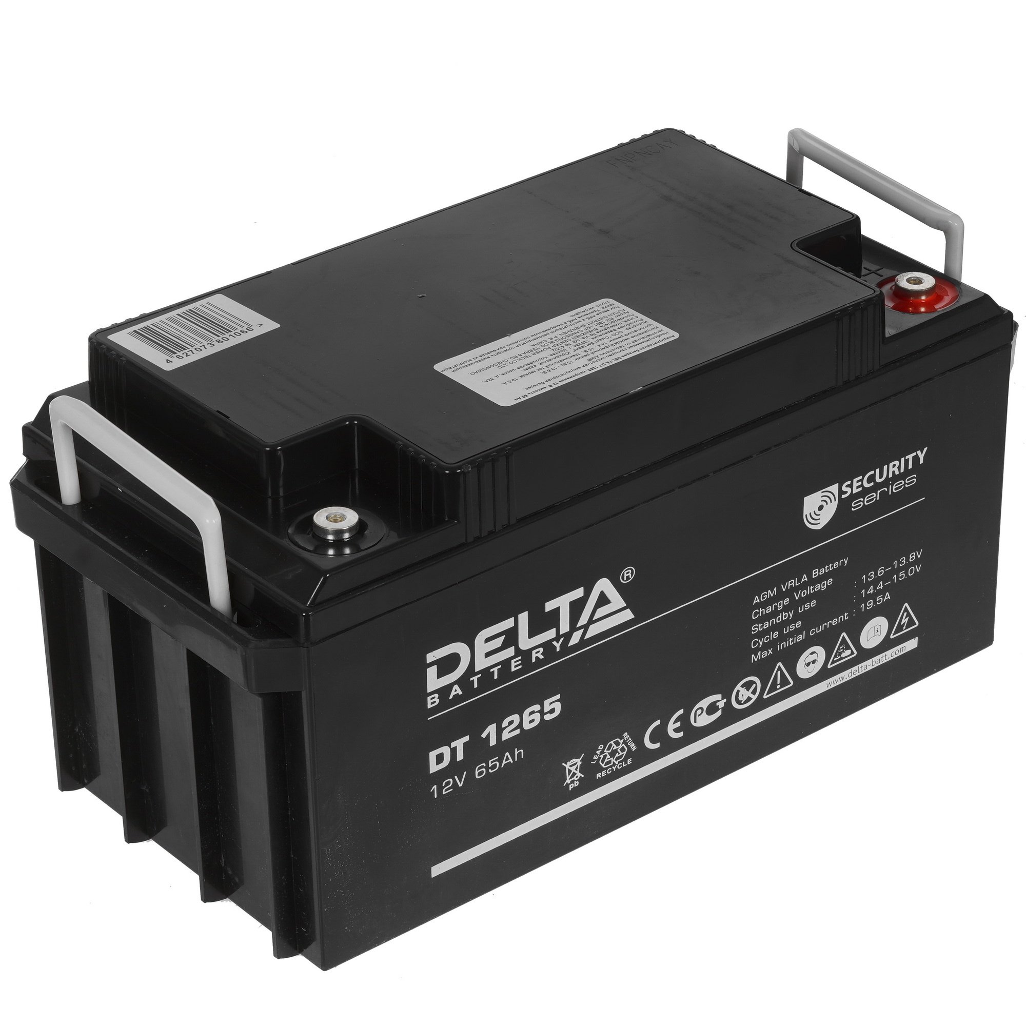 Аккумуляторная батарея Delta DT 1265 напряжение 12В, емкость 65Ач (350х167х179mm)