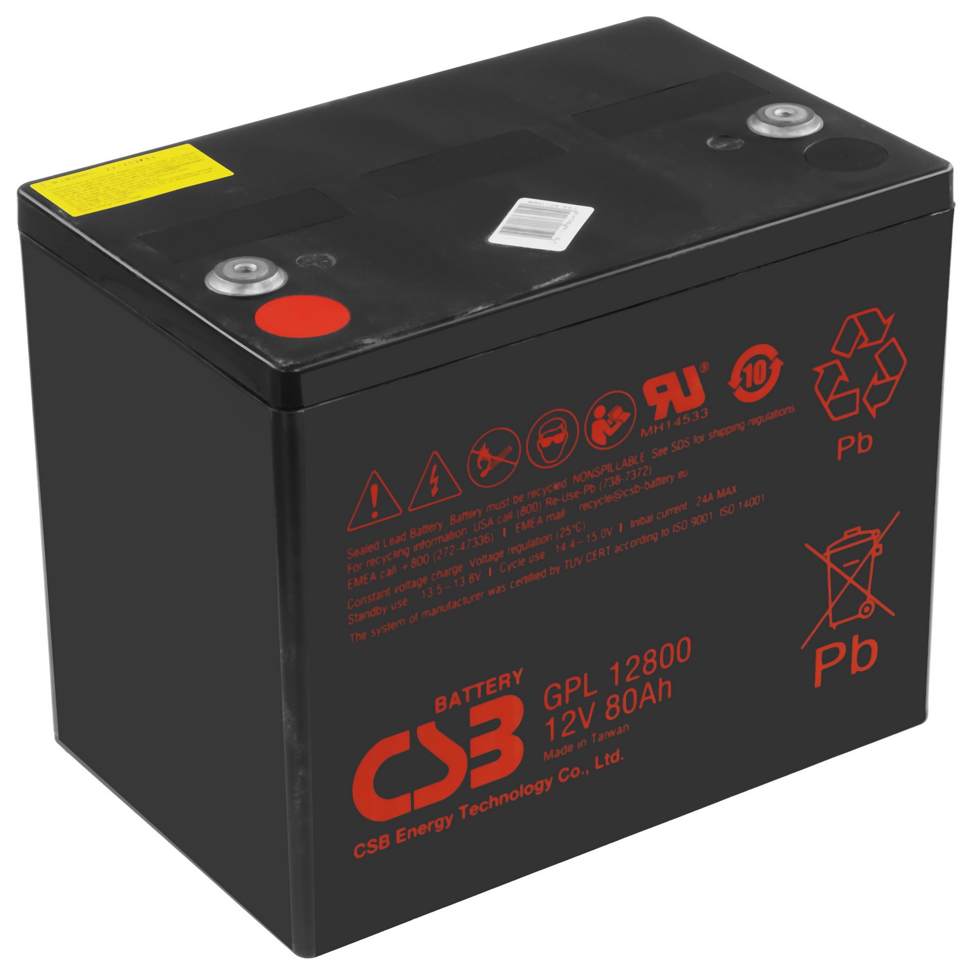 Батарея CSB GPL-12800 (12V, 80Ah) для UPS