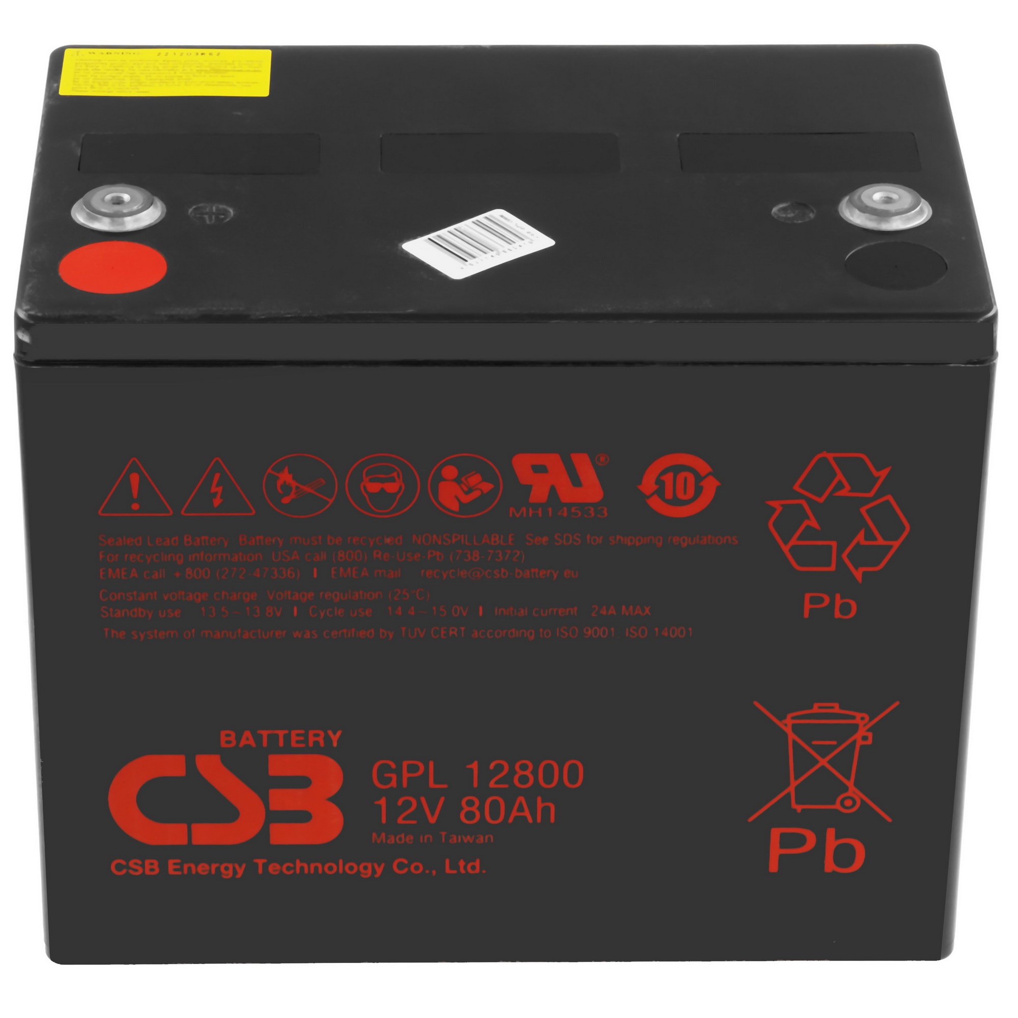 Батарея CSB GPL-12800 (12V, 80Ah) для UPS
