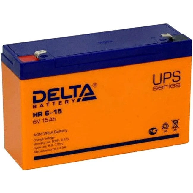 Батарея Delta HR 6-15 (6V 15Ah)