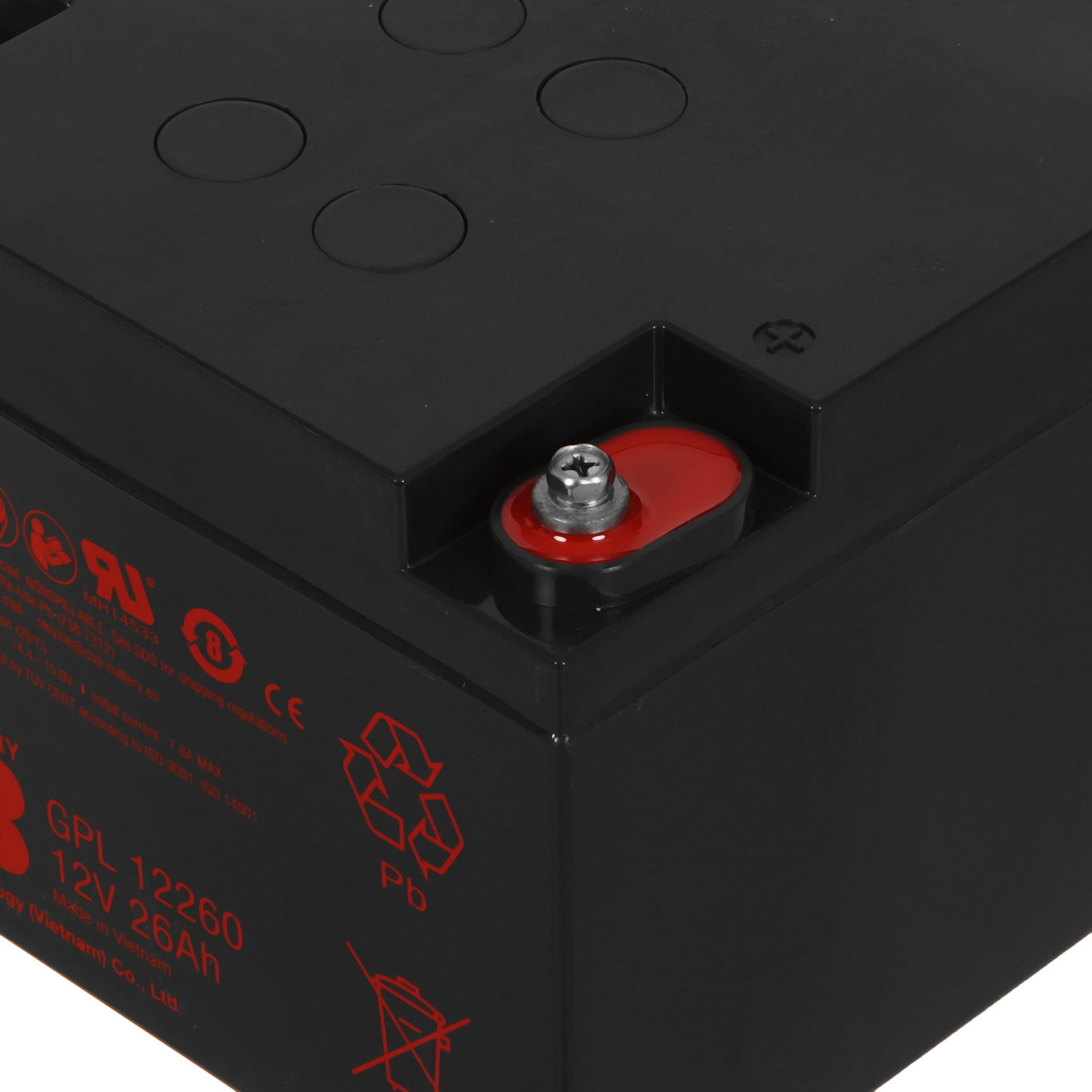 Батарея CSB GPL-12260 (12V, 26Ah) для UPS клеммы F2