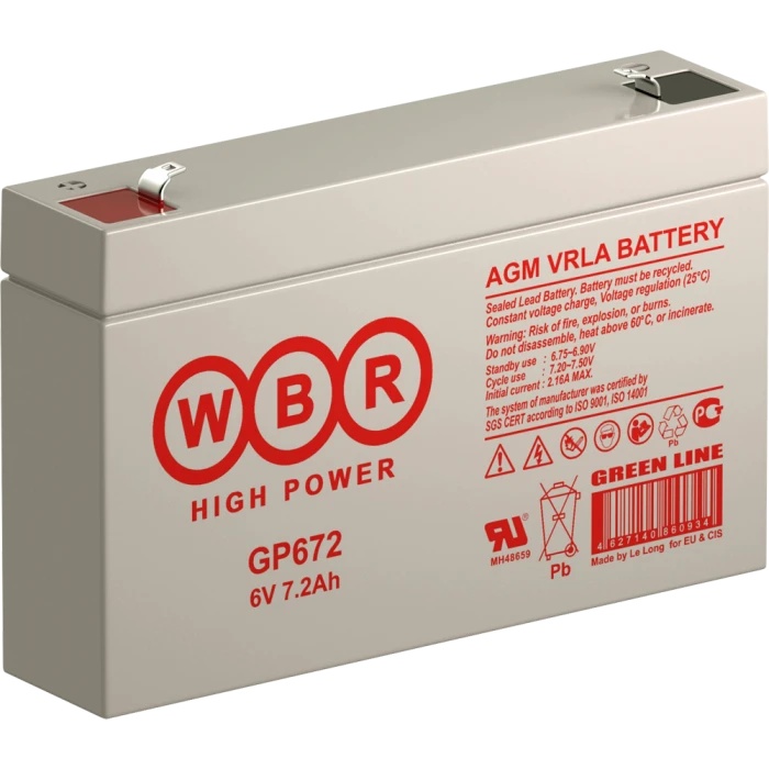 Батарея WBR GP672 (6V/7,2Ah)
