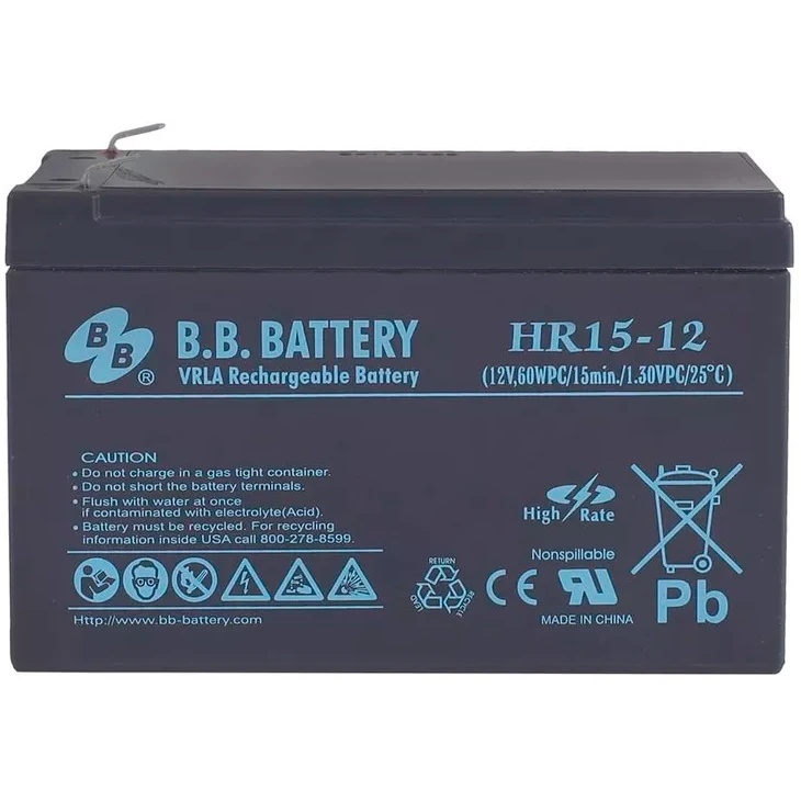 Батарея B.B. Battery HR 15-12  12V 15Ah
