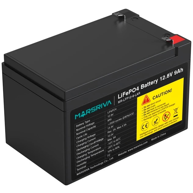 Аккумулятор литиевый MR-LFP12-9-LAR LiFePO4, 12.8В/9.0Ач MARSRIVA