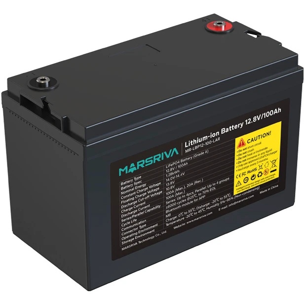 LiFePO4 Батарея MR-LBP12-100-LAR, 12.8В/100Ач, Класс А, 1.28кВт*ч, 6000 циклов