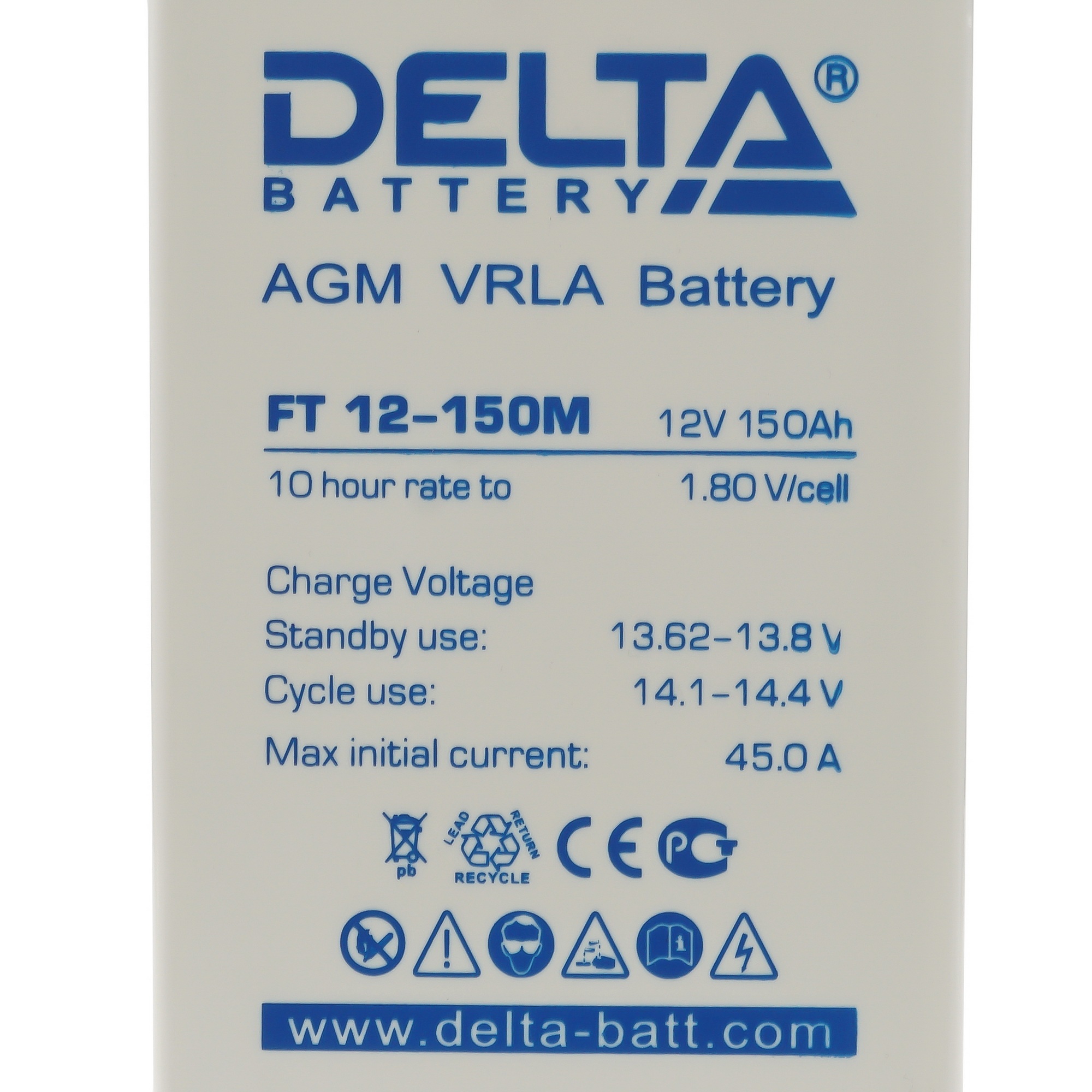 Аккумуляторная батарея Delta FT 12-150 M напряжение 12В, емкость 150Ач (548х105х316mm)