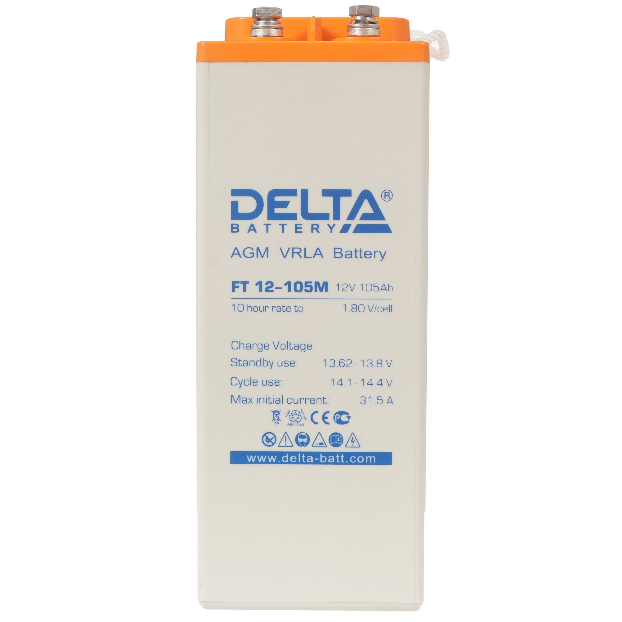 Аккумуляторная батарея Delta FT 12-105 M (12V / 105Ah)