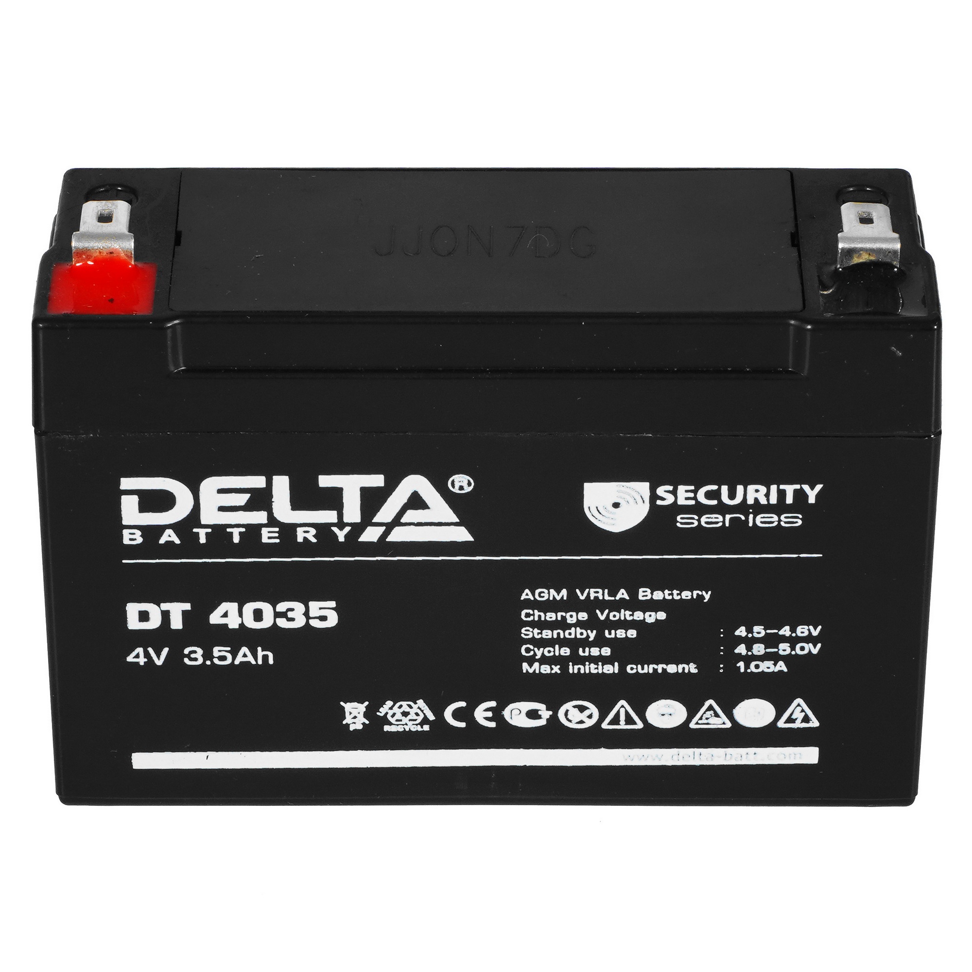 Аккумуляторная батарея Delta DT 4035 напряжение 4В, емкость 3,5Ач (90х34х66mm)