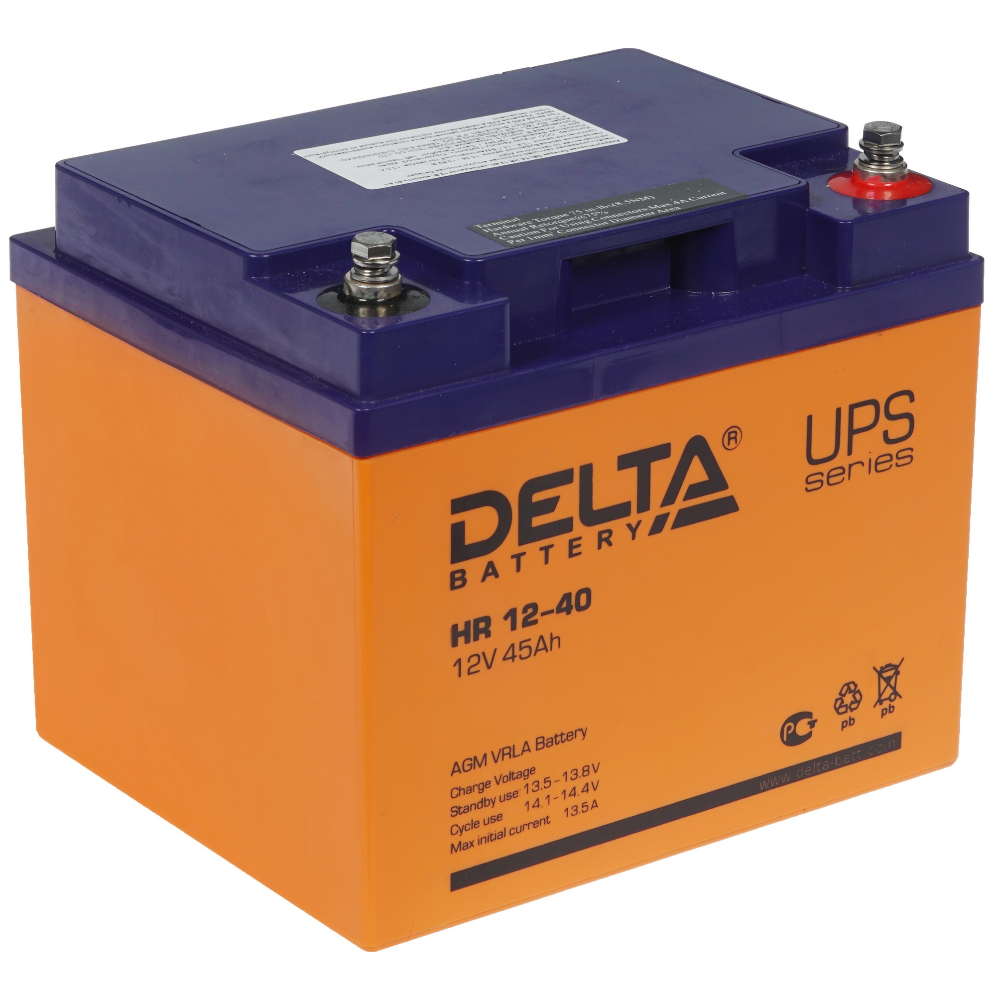 Батарея для ИБП Delta HR 12-40 (12V, 45Ah)