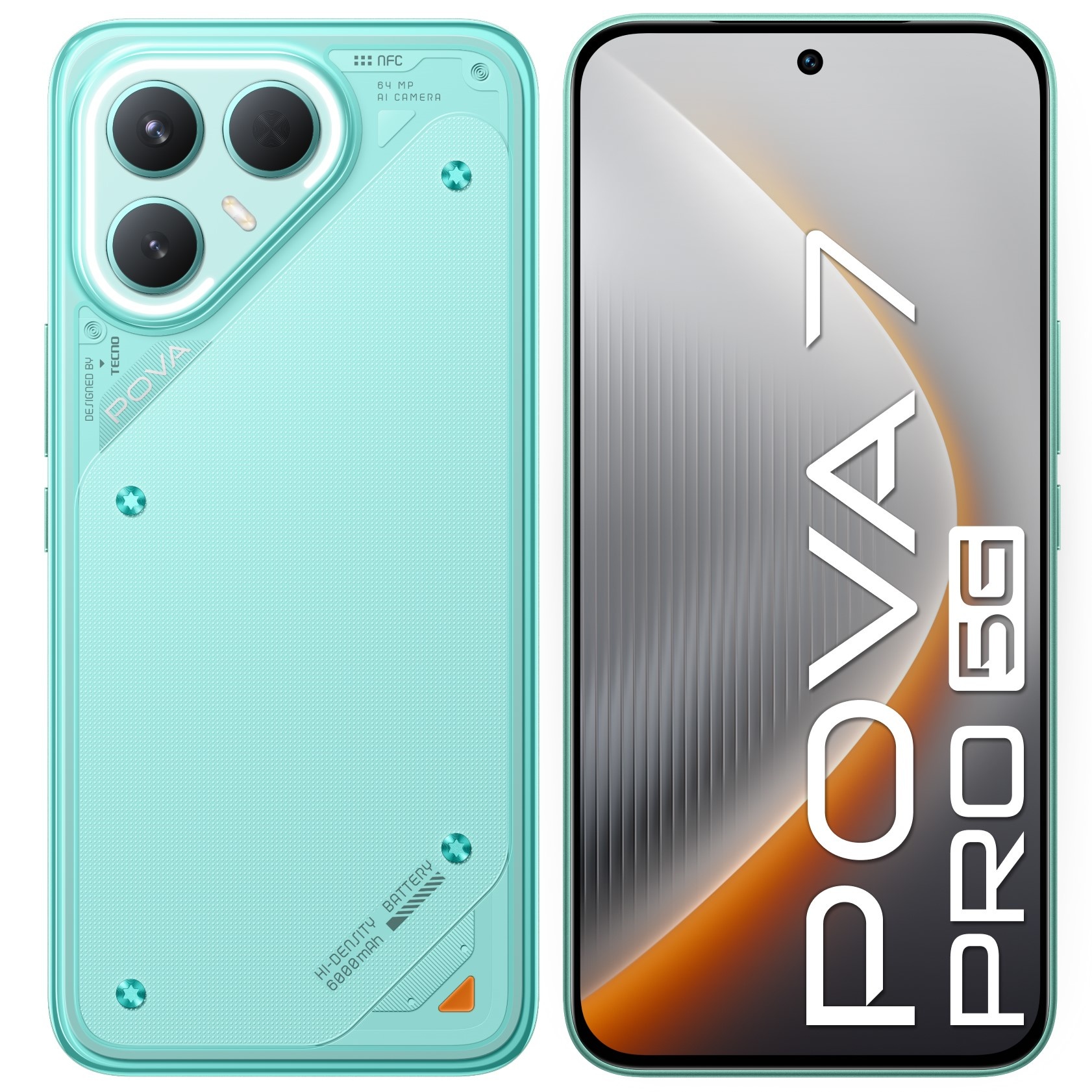 Смартфон Tecno Pova 7 Pro 5G 8/256Gb, бирюзовый