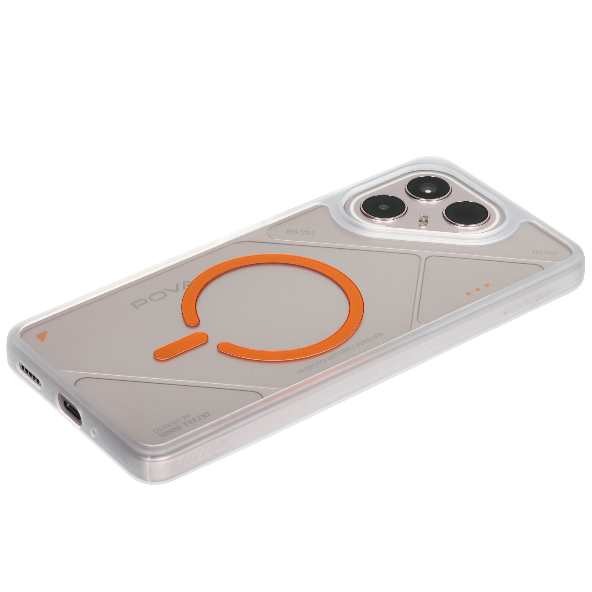 Смартфон Tecno Pova 7 5G 256Gb 8Gb розовый моноблок 3G 4G 6.8" 1080x2460 Android 14 50Mpix 802.11 a/