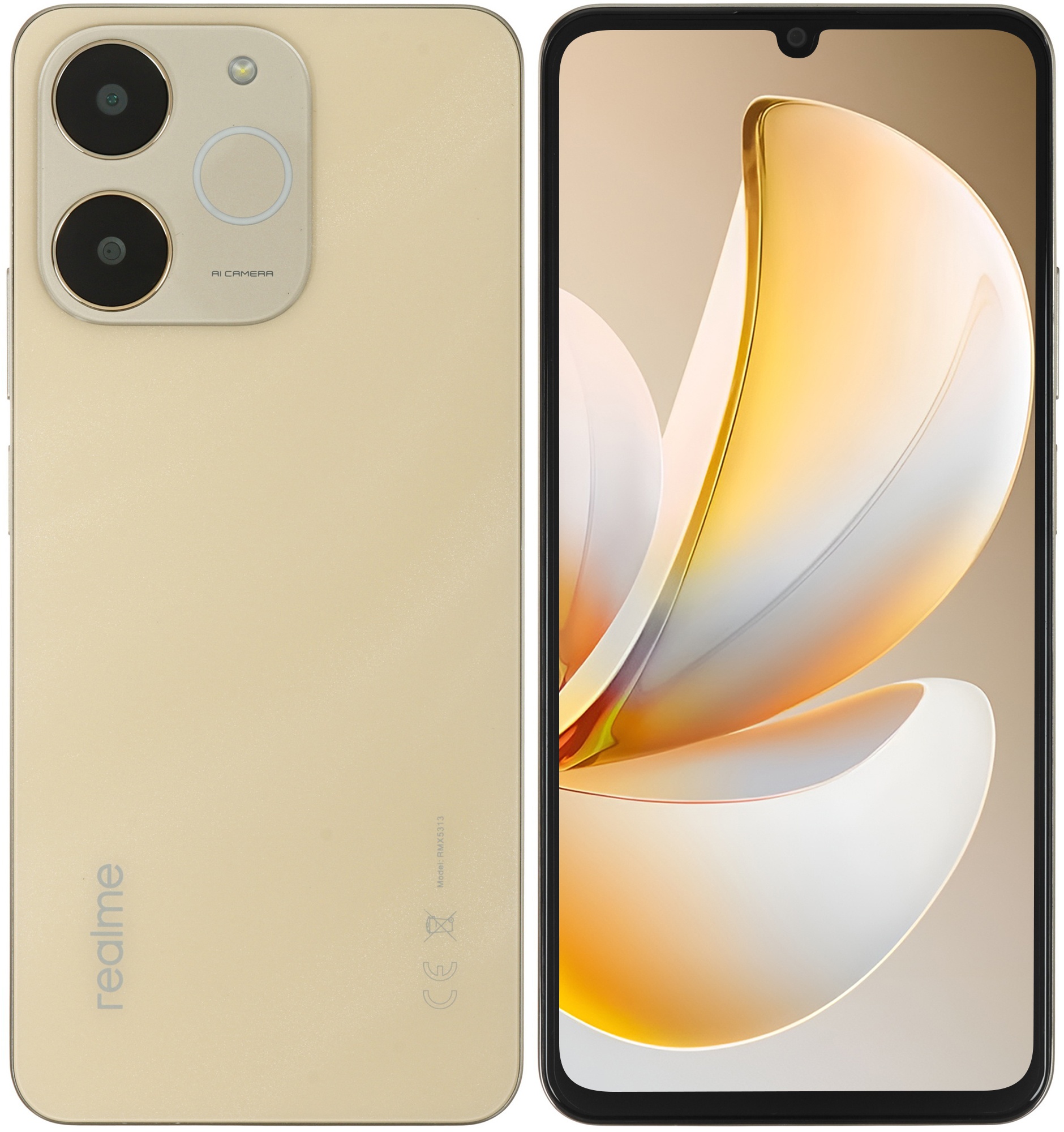 Смартфон Realme Note 70 RMX5313 6/128Gb, золотой