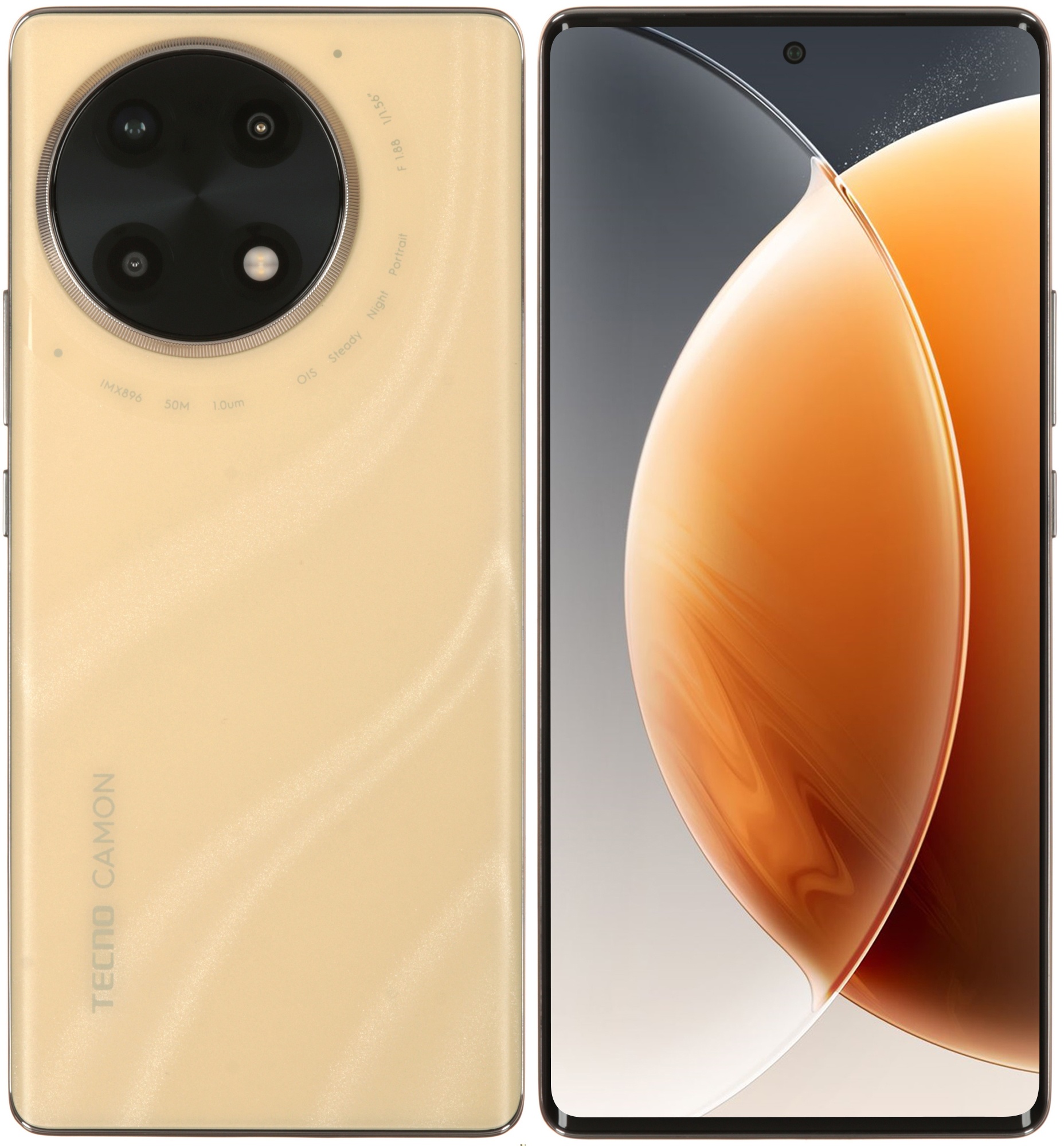 Смартфон&nbsp;Tecno CAMON 30S, 8/128Gb, золотистый