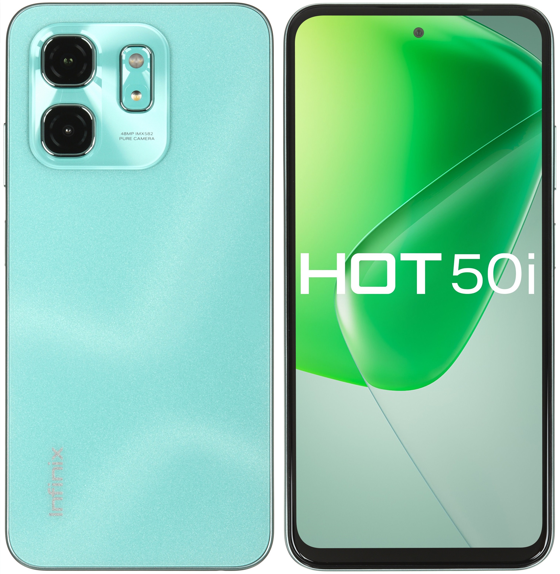 Смартфон Infinix HOT 50i, 4/256Gb, зеленый