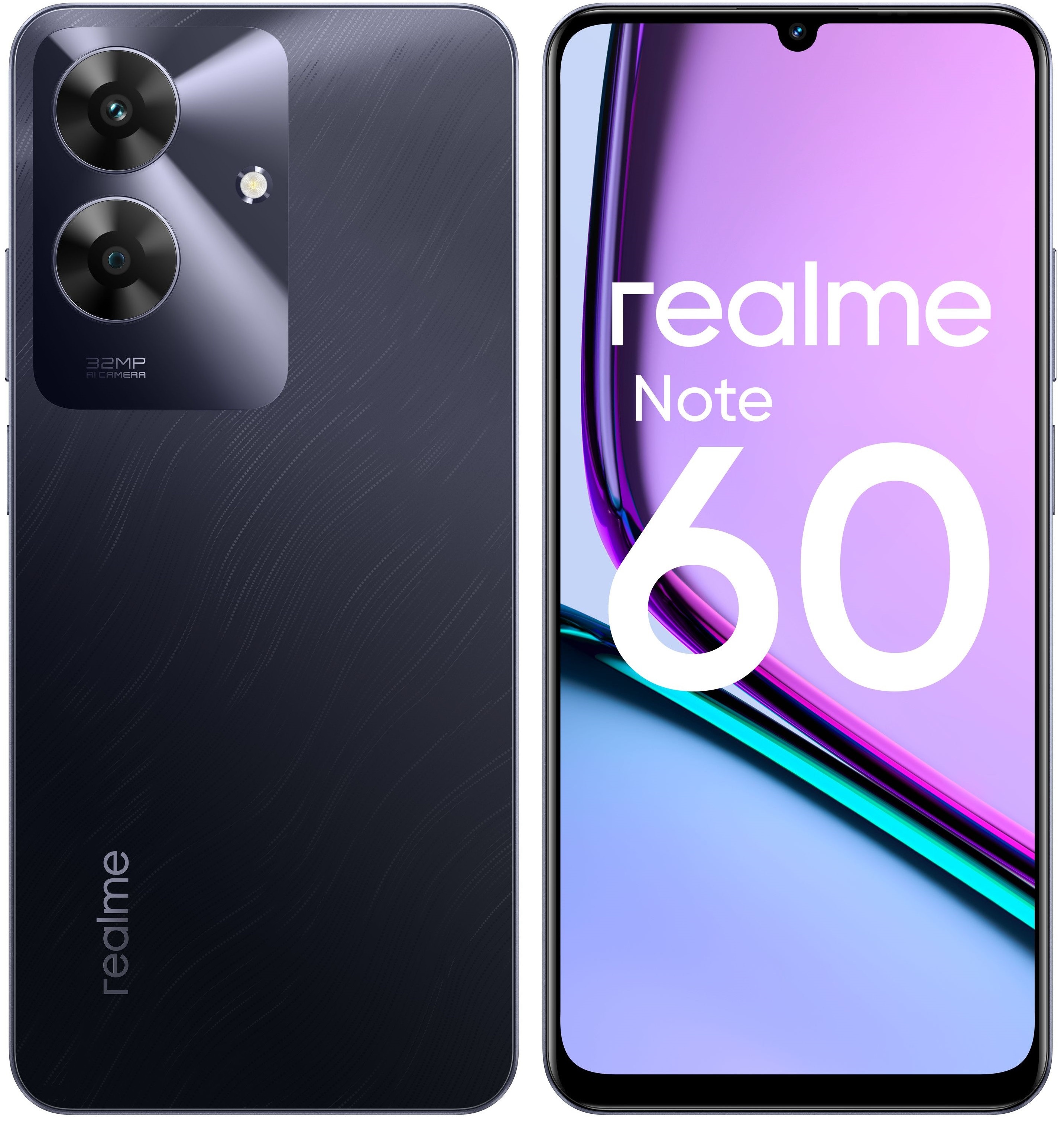 Смартфон Realme Note 60, 6/128Gb, черный