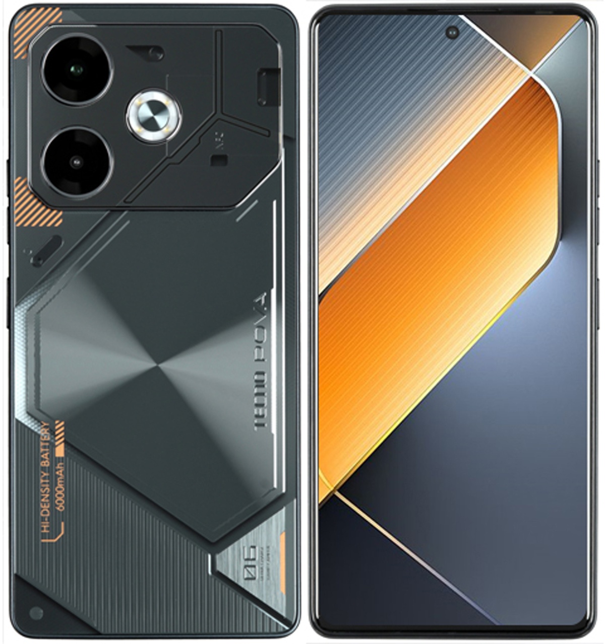 Смартфон Tecno POVA 6, 12/256Gb, серый