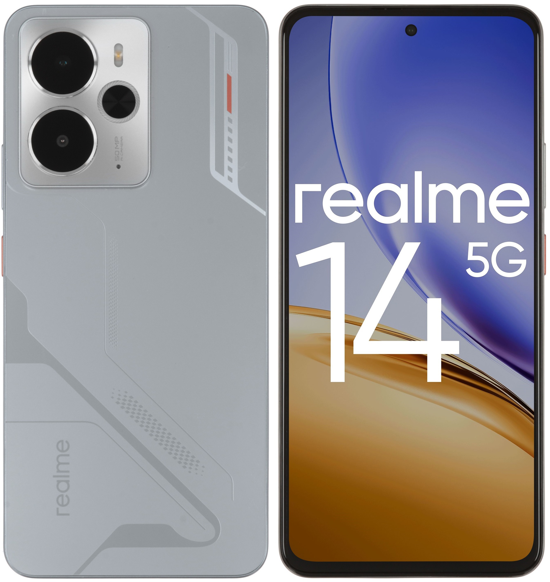 Смартфон Realme 14 5G RMX5070 12/256Gb серебристый