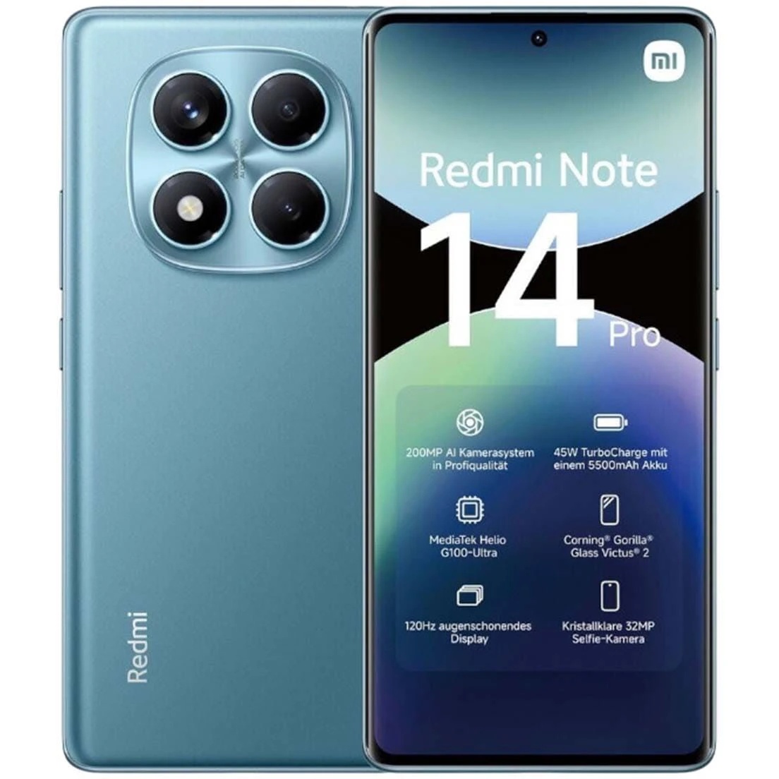 Смартфон Xiaomi Redmi Note 14 Pro, 12/256Gb, голубой