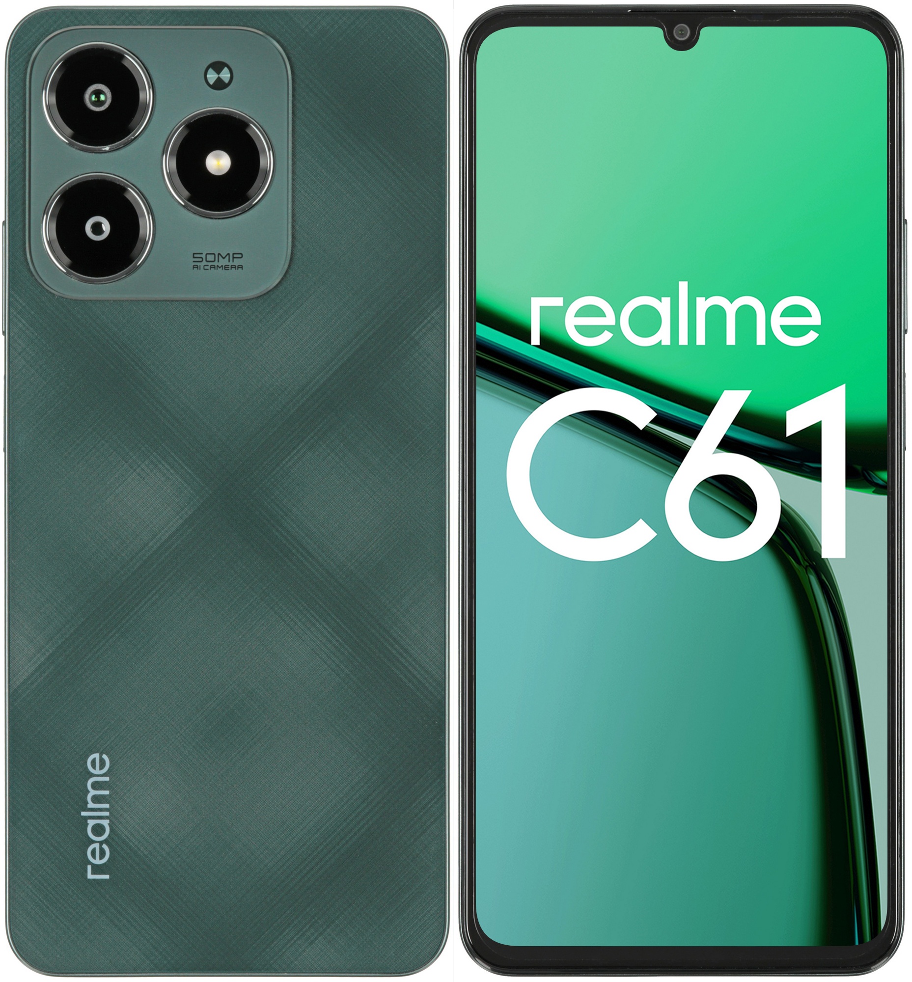 Смартфон Realme C61, 8/256Gb, зеленый
