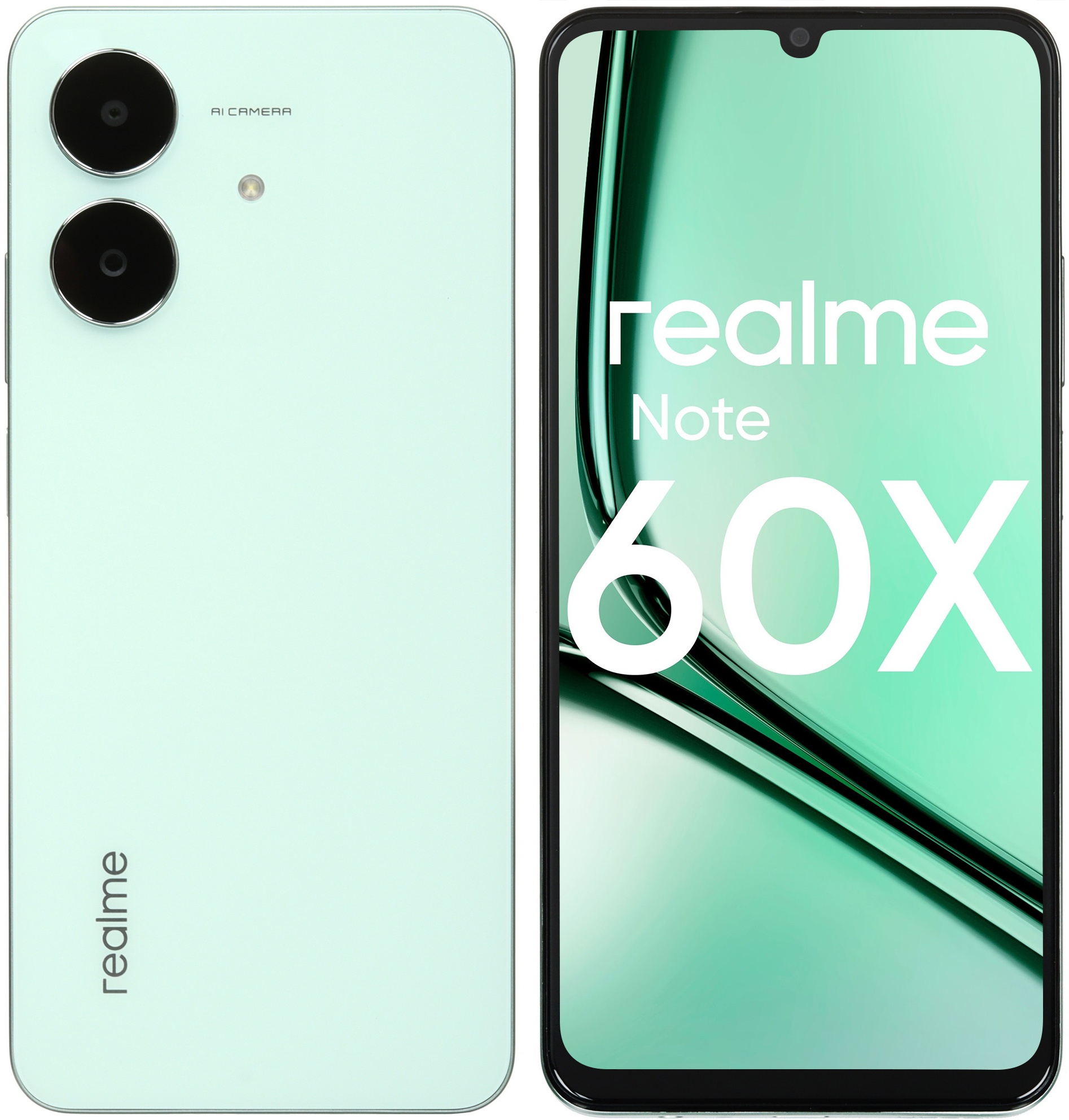 Смартфон Realme Note 60х, 3/64Gb, зеленый
