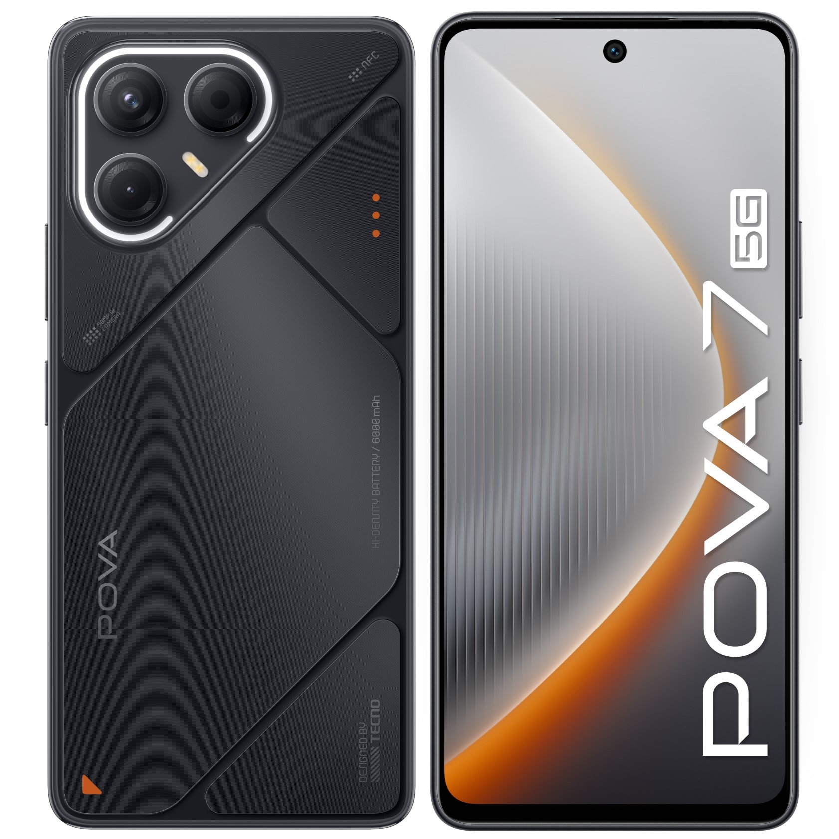 Смартфон Tecno Pova 7 5G LJ7, 8/256Gb, черный
