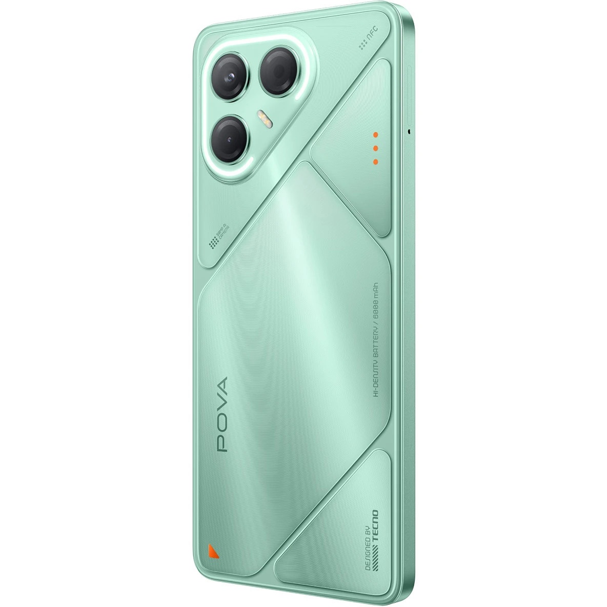Смартфон Tecno Pova 7 5G 256Gb 8Gb зеленый моноблок 3G 4G 6.8" 1080x2460 Android 14 50Mpix 802.11 a/