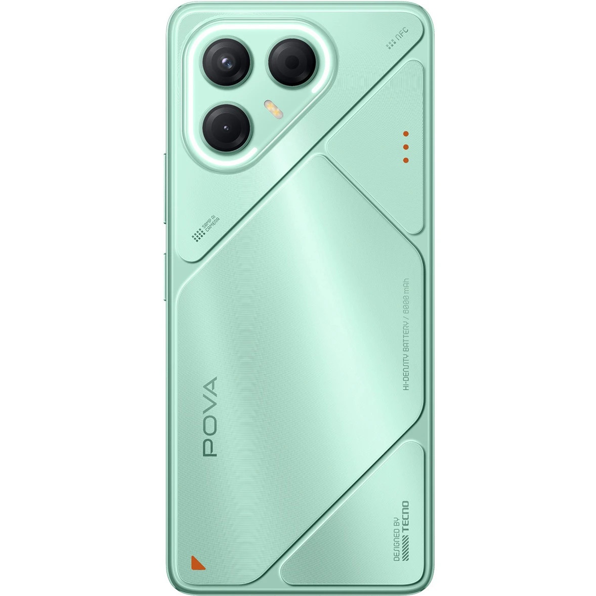 Смартфон Tecno Pova 7 5G 256Gb 8Gb зеленый моноблок 3G 4G 6.8" 1080x2460 Android 14 50Mpix 802.11 a/