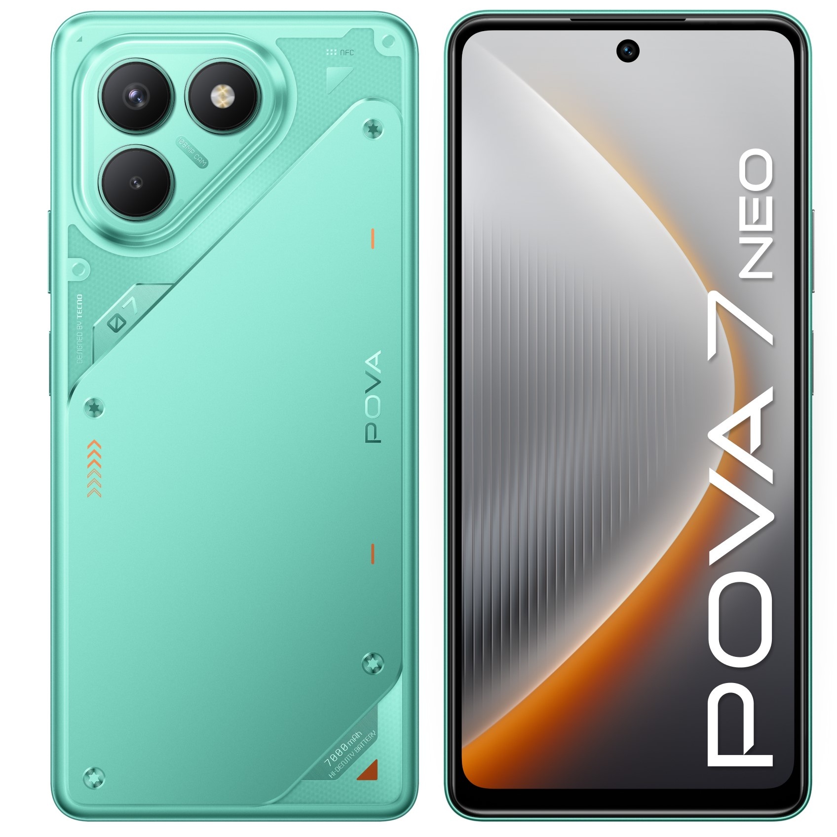 Смартфон Tecno POVA 7 Neo 8/256Gb, бирюзовый