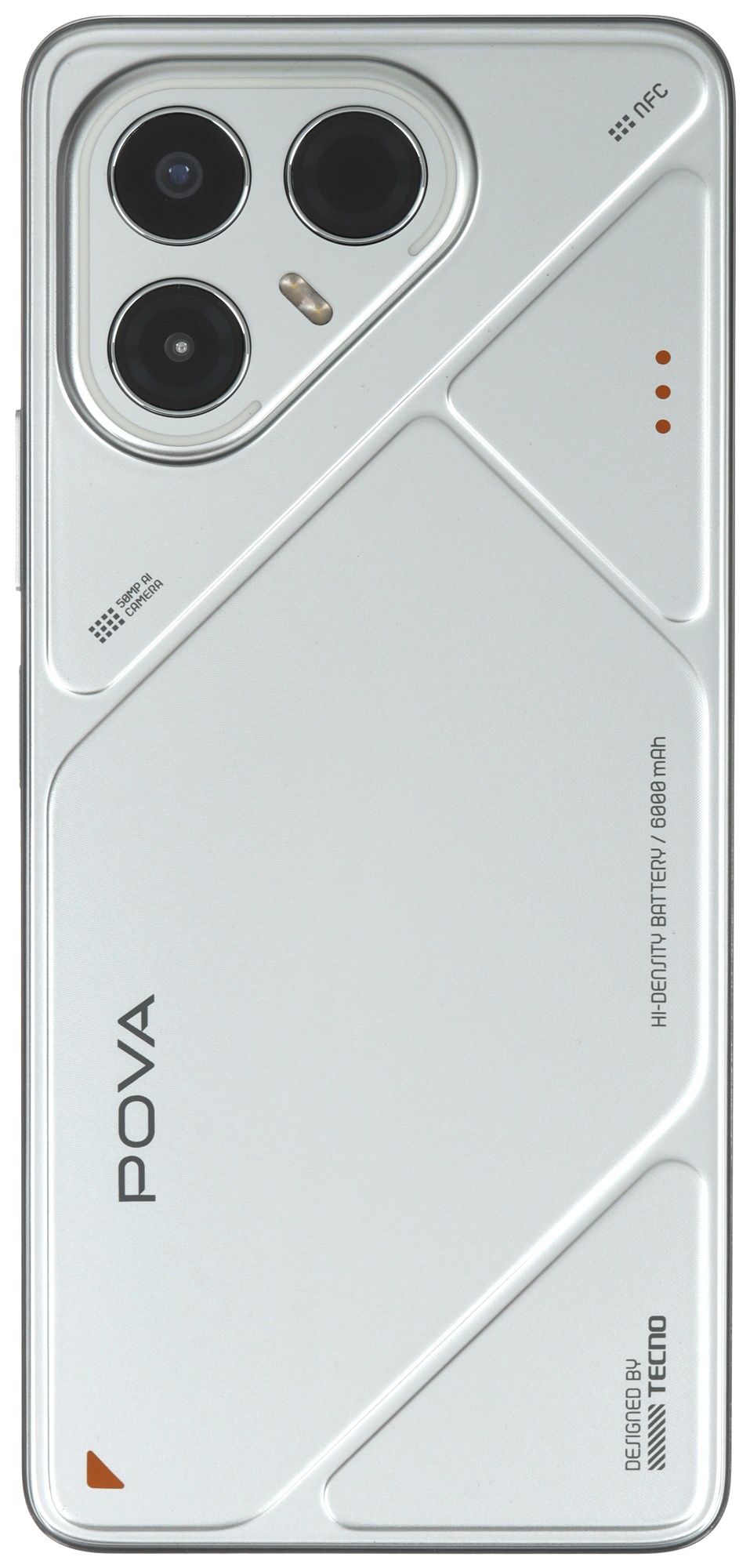Смартфон Tecno Pova 7 5G LJ7, 8/128Gb, серебристый