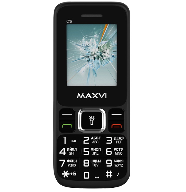 Мобильный телефон Maxvi C3i черный