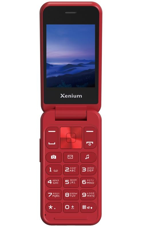 Мобильный телефон Xenium X680 красный раскладной