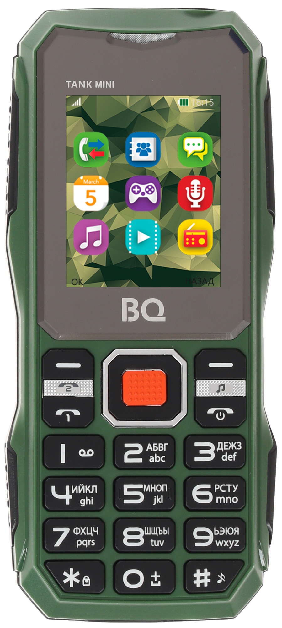 Мобильный телефон BQ-1842 Tank mini темно-зеленый