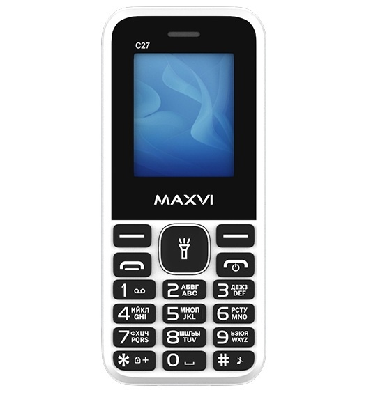 Мобильный телефон Maxvi C27 белый
