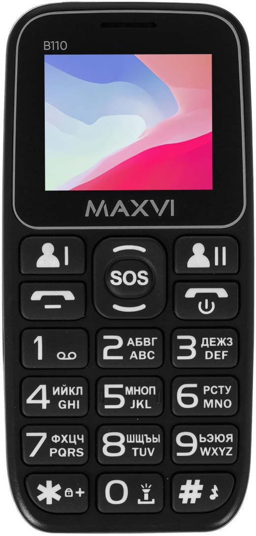 Мобильный телефон Maxvi B110 черный