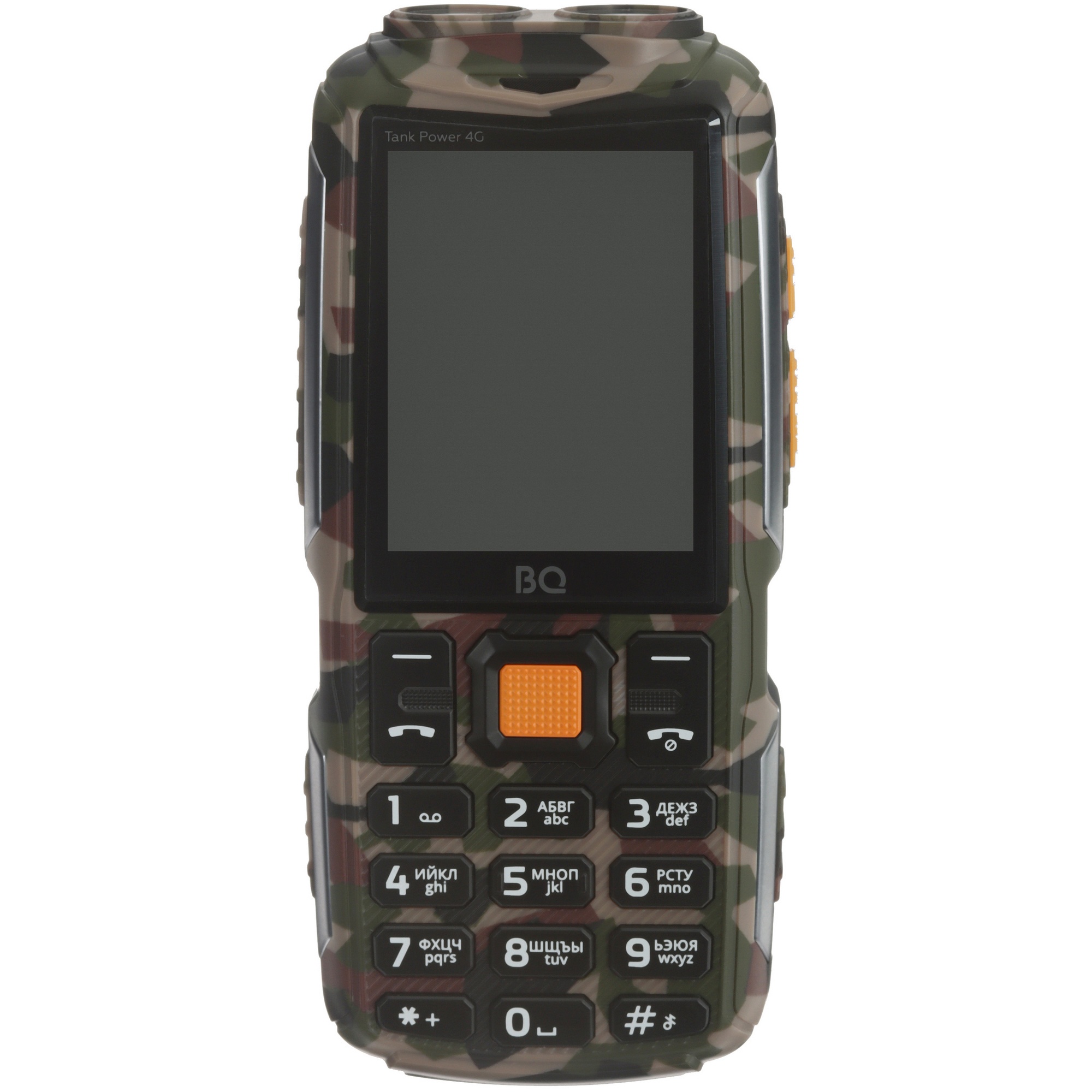 Мобильный телефон BQ 2410L Tank Power 4G камуфляж/метал
