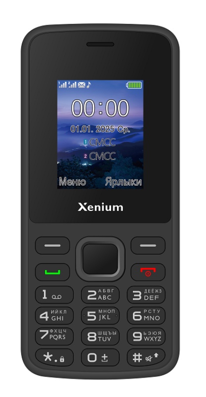 Мобильный телефон Xenium X175 черный моноблок 2Sim 1.8" 128x160 Nucleus GSM900/1800 MP3 FM