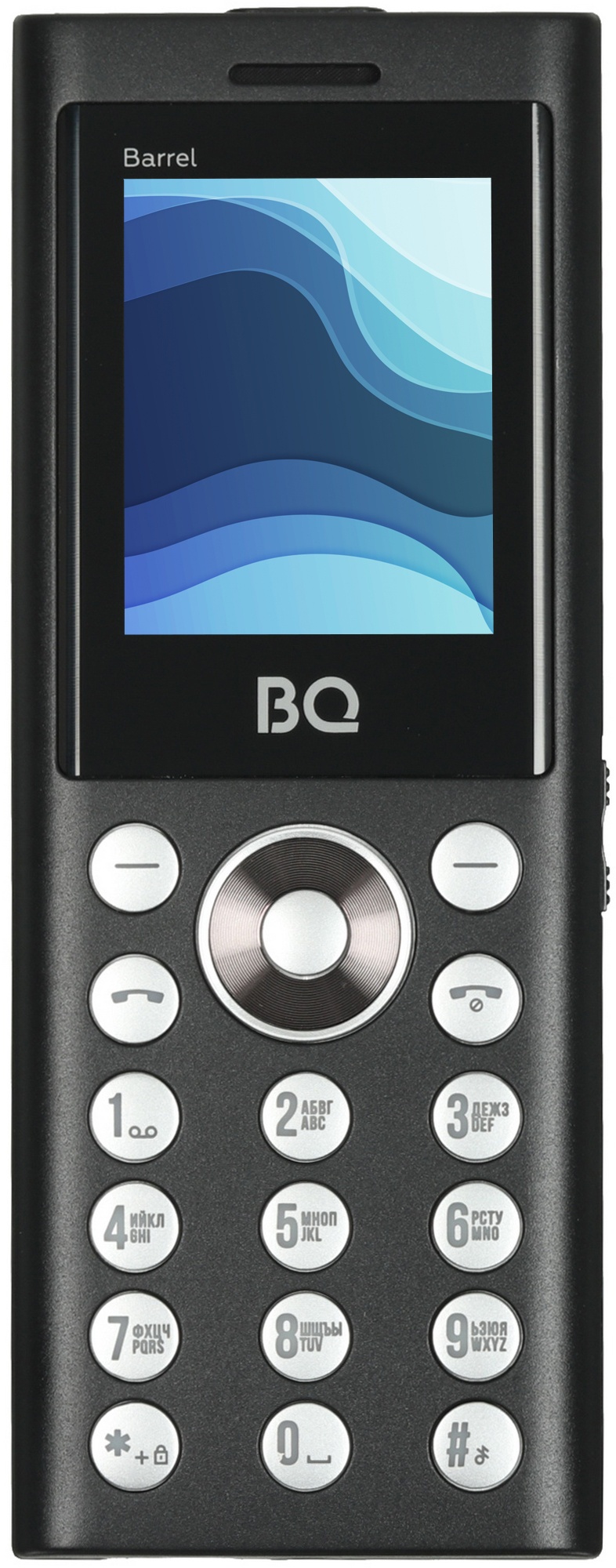 Мобильный телефон BQ 1858 Barrel Black+Silver. SC6531E