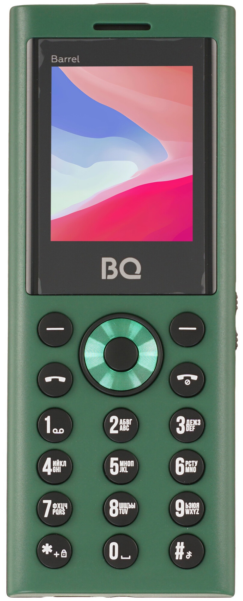 Мобильный телефон BQ 1858 Barrel Green+Black. SC6531E
