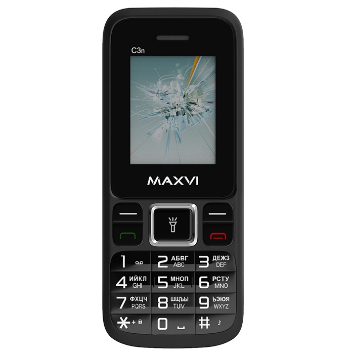 Мобильный телефон Maxvi C3n черный