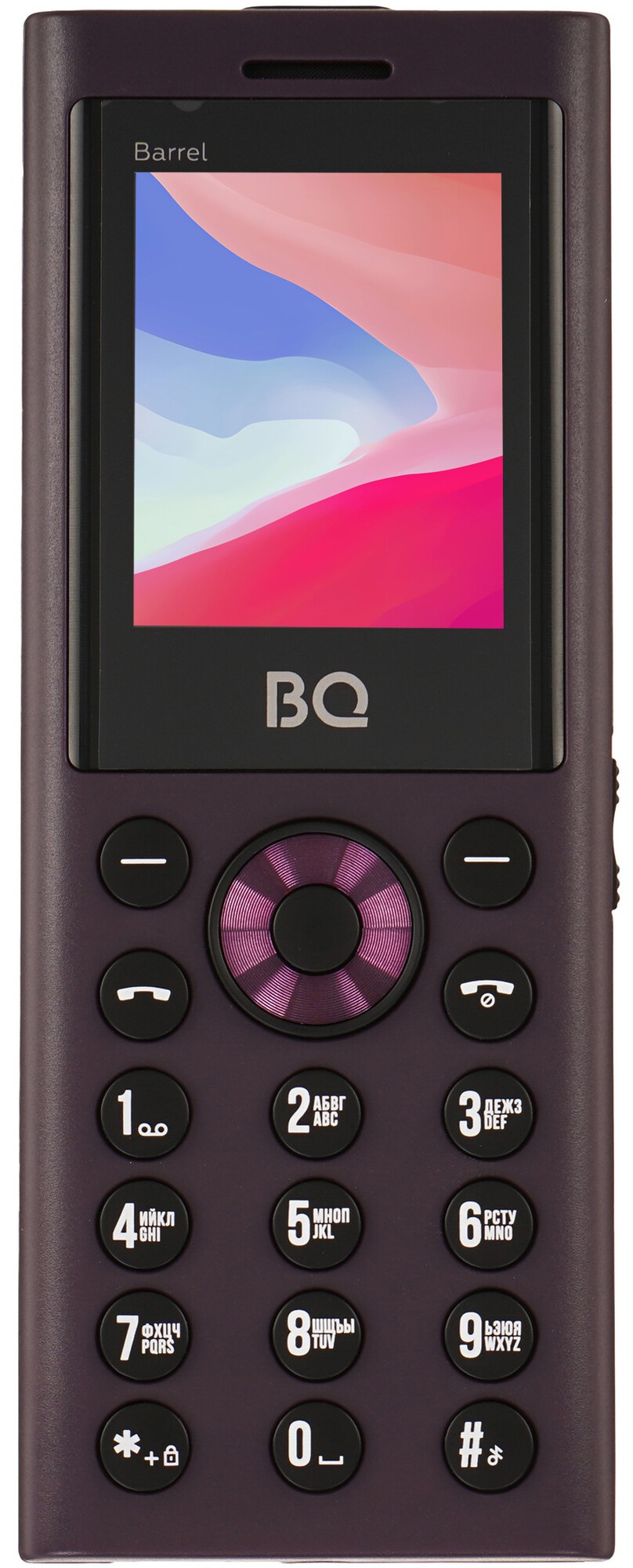 Мобильный телефон BQ 1858 Barrel черный/фиолетовый SC6531E