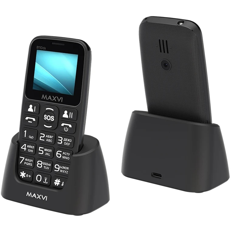 Мобильный телефон Maxvi B110ds черный