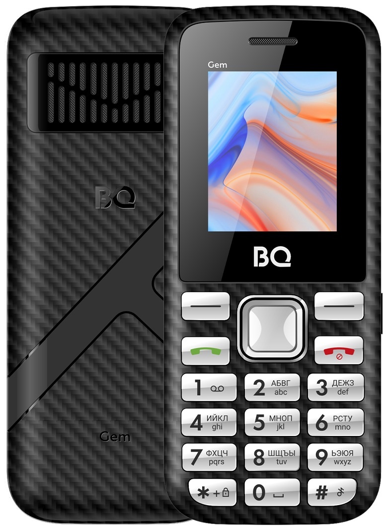 Мобильный телефон BQ 1860 Gem Black (без СЗУ в комплекте). SC6533G, 1, 208MHZ, ThreadX, 32 Mb, 32 Mb