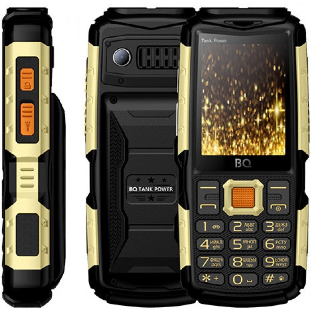Мобильный телефон BQ-2430 Tank Power Black+Gold 2.4”