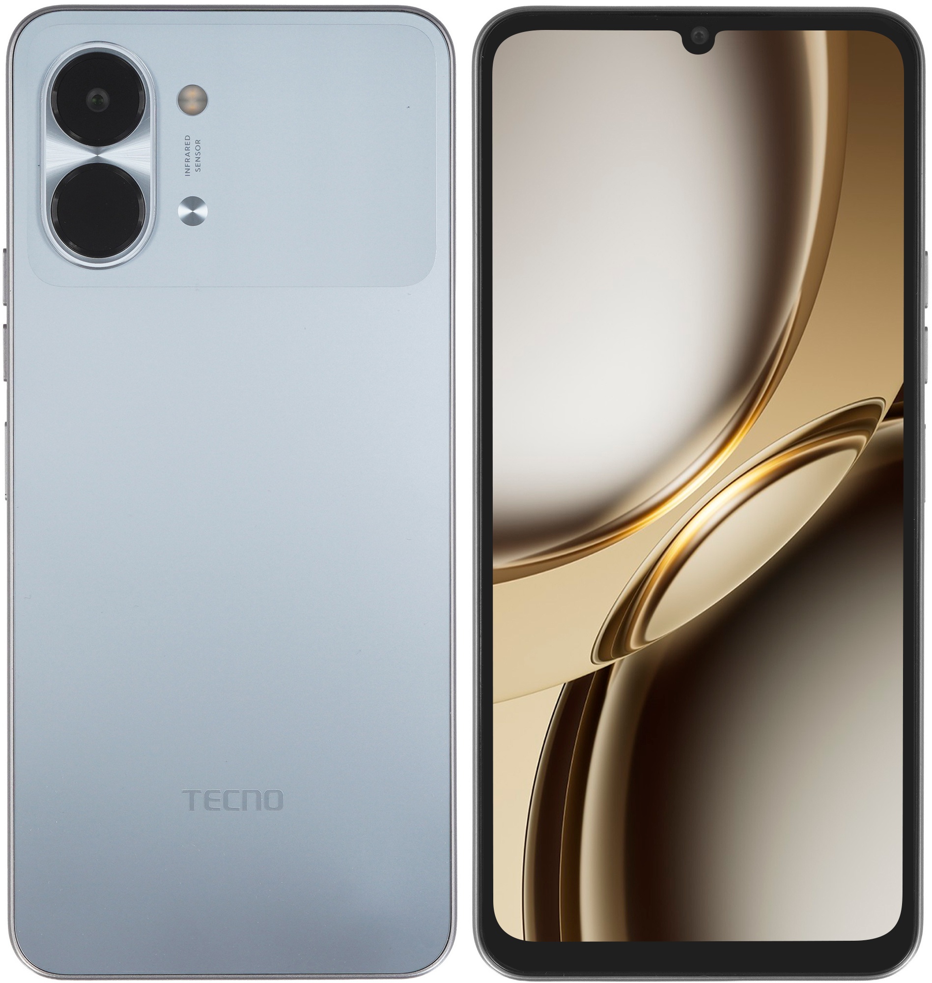 Смартфон Tecno Spark Go 3 64Gb 4Gb серый моноблок 3G 4G 2Sim 6.75" 720x1600 Android 15 13Mpix 802.11