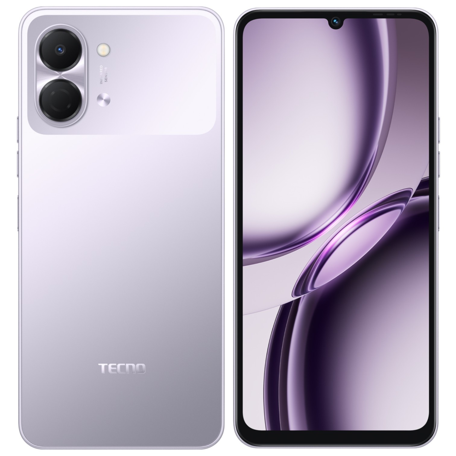 Смартфон Tecno Spark Go 3 128Gb 4Gb фиолетовый моноблок 3G 4G 2Sim 6.75" 720x1600 Android 15 13Mpix