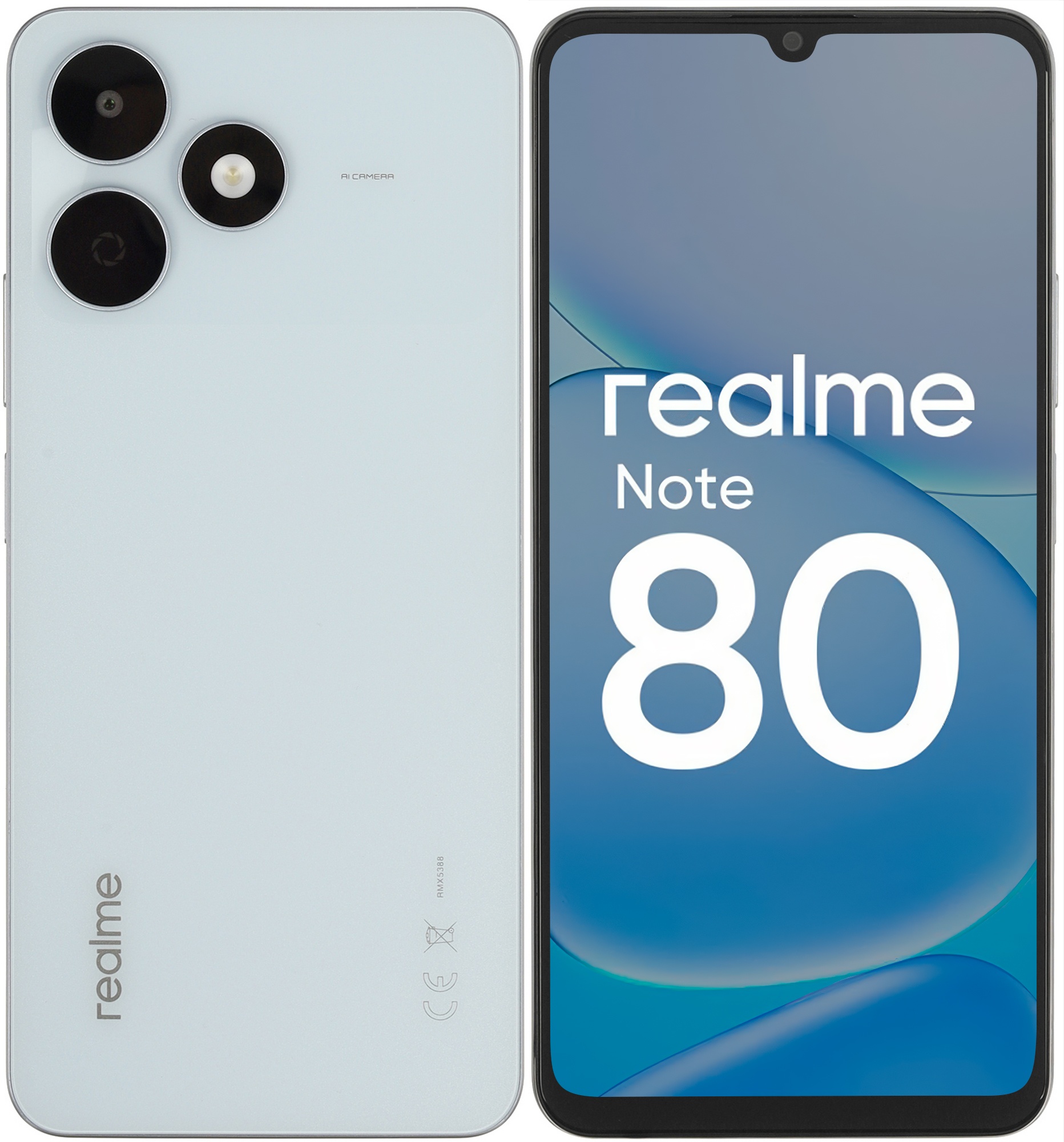 Смартфон Realme RMX5388 Note 80 64Gb 4Gb голубой моноблок 3G 4G 6.74" 720x1600 Android 14 32Mpix 802